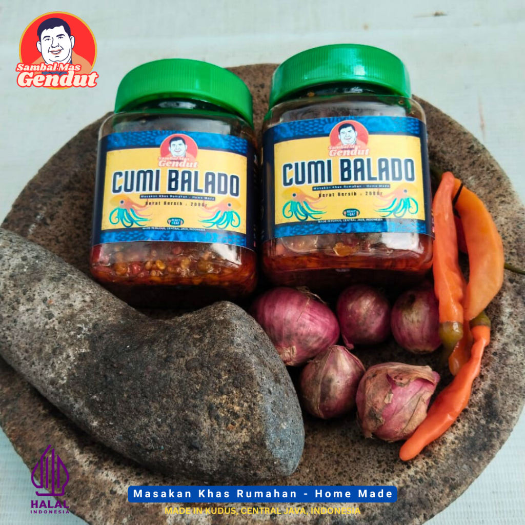 

SAMBAL MAS GENDUT - Cumi Balado kemasan 200 Gram