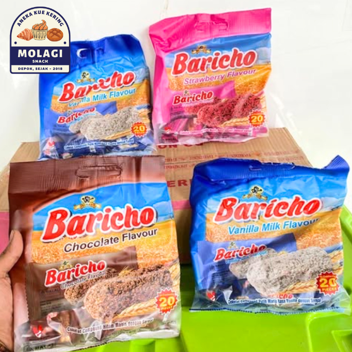 

BARICHO Oat Gandum Sereal (isi 20 pcs) Cokelat, Vanila, Strawberry - Molagi Snack