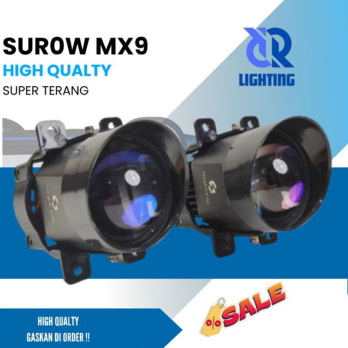 Projie Foglamp 3 Inch Surow MX9 Super Terang Blue Lens - UNIVERSAL