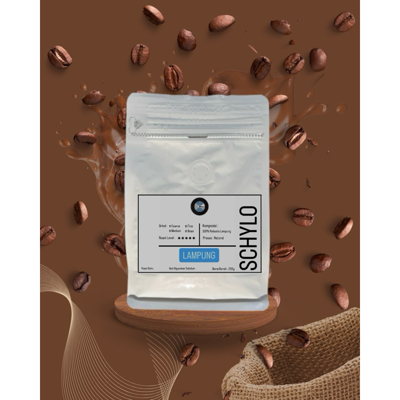 

Schylo Roastery Biji Kopi Bubuk Robusta Lampung 200gr - VOLTZ STORE