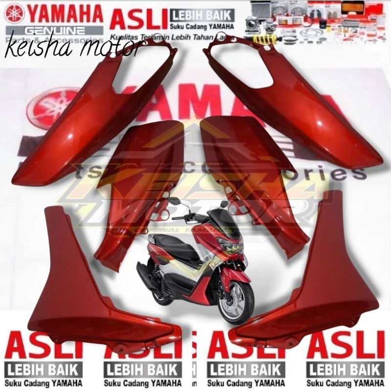 PAKET BODY BODY 6PCS MERAH GLOSSY NMAX 150 OLD 2015-2019 ORIGINAL YAMAHA