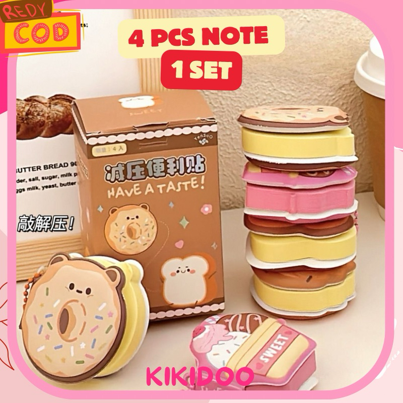 

4 PCS Squishy Sticky Notes Lucu Sayur | Sticky Note Gemas Bentuk Sayuran