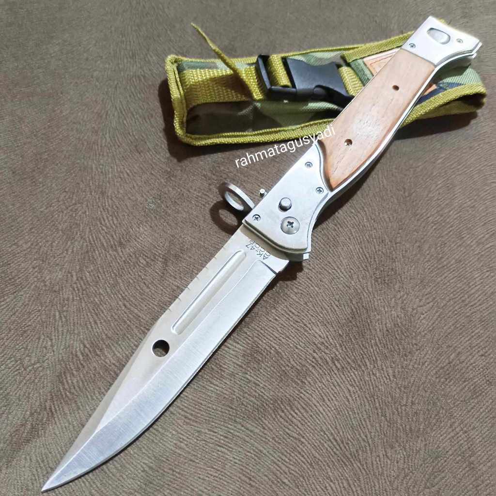 Promo  Pisau Survival Lipat Baja Outdoor Besar 9, 10 dan 11 Inch Automatic Knife