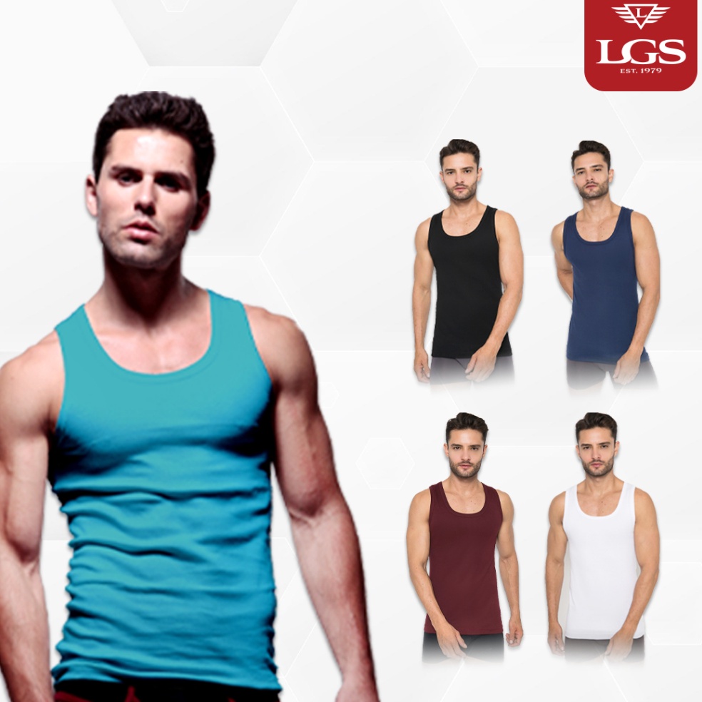 LGS  Innerwear  Pakaian Dalam Pria  Kaos Singlet  Polos KODE F6X1
