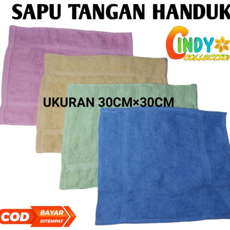 KODE M12H HARGA SPESIAL 6 PCS SAPU TANGAN HANDUK 3x3 PRIA DAN WANITA SAPU TANGAN HANDUK MUKA
