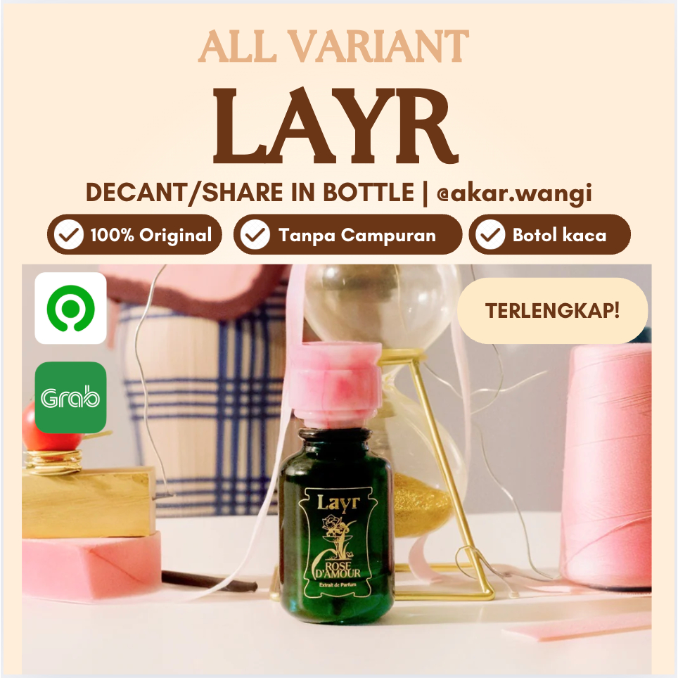 (decant) Layr -   Rose Empty Room High Low Tide petrichor kyoto second skin tester share