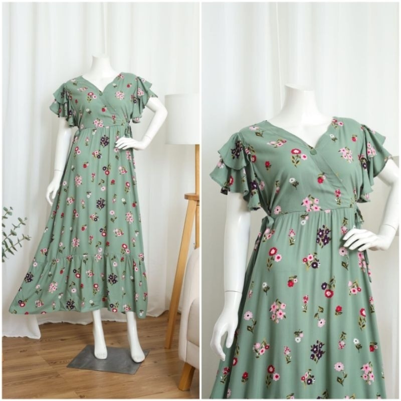 Daster Bumil dan Busui Kekinian Model Kimono Lengan Rempel Bisa COD dan Gratis Ongkir 2025