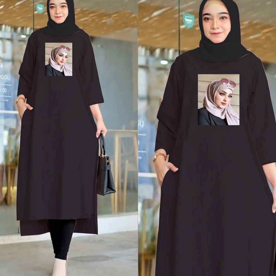 LONG TUNIK WANITA TUNIK BAJU WANITA LONG TUNIK ATASAN WANITA Gamis