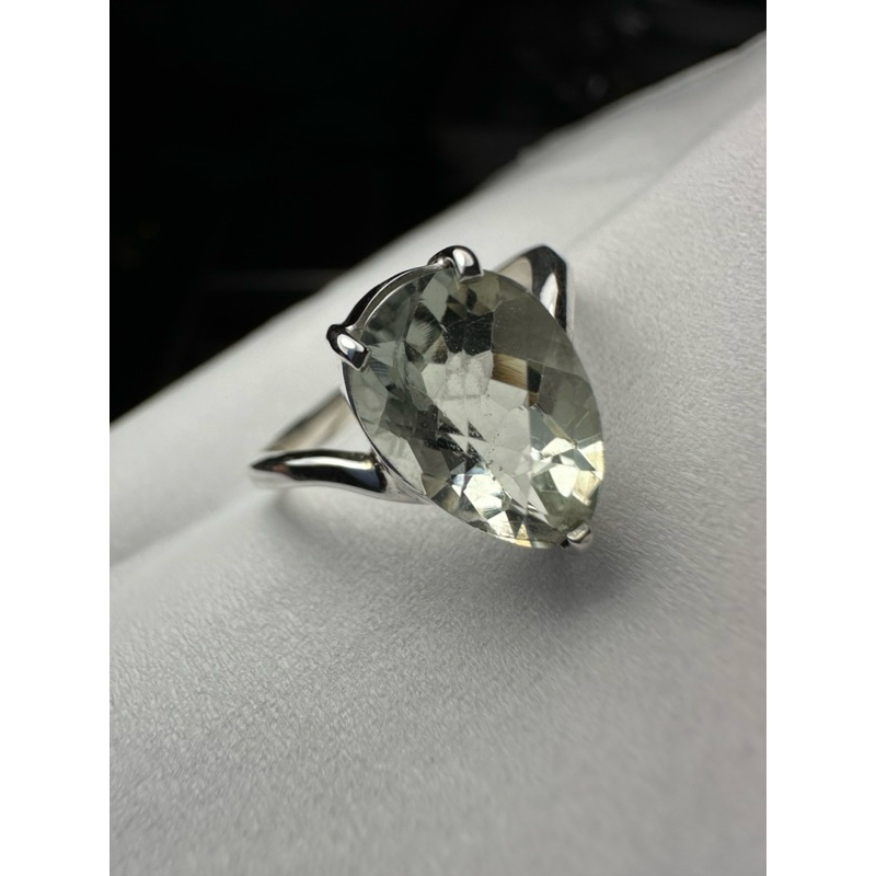 Prasiolite kecubung hijau perak wajita