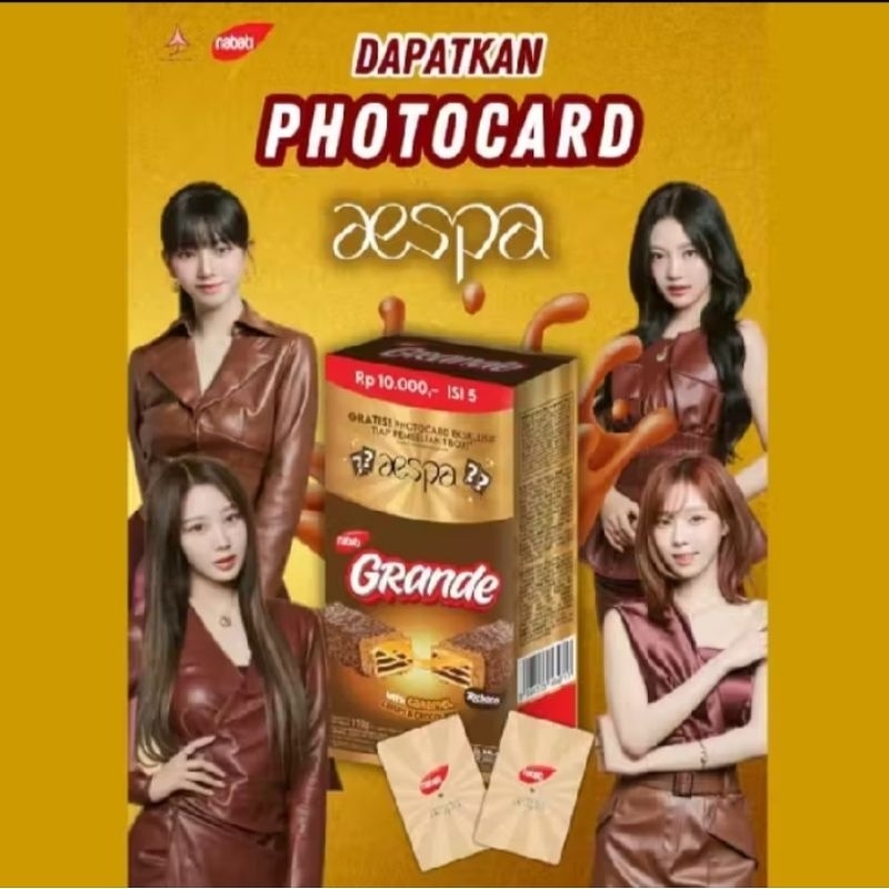 

Nabati Wafer Grande Aespa Box With Caramel Crispy & Chocolate Snack & Cemilan Anak