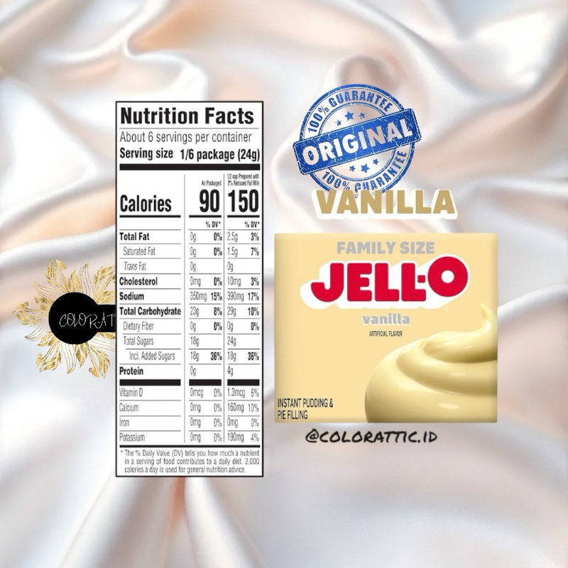 

JELL-O VANILLA INSTANT PUDDING & PIE FILLING MIX - FRM USA