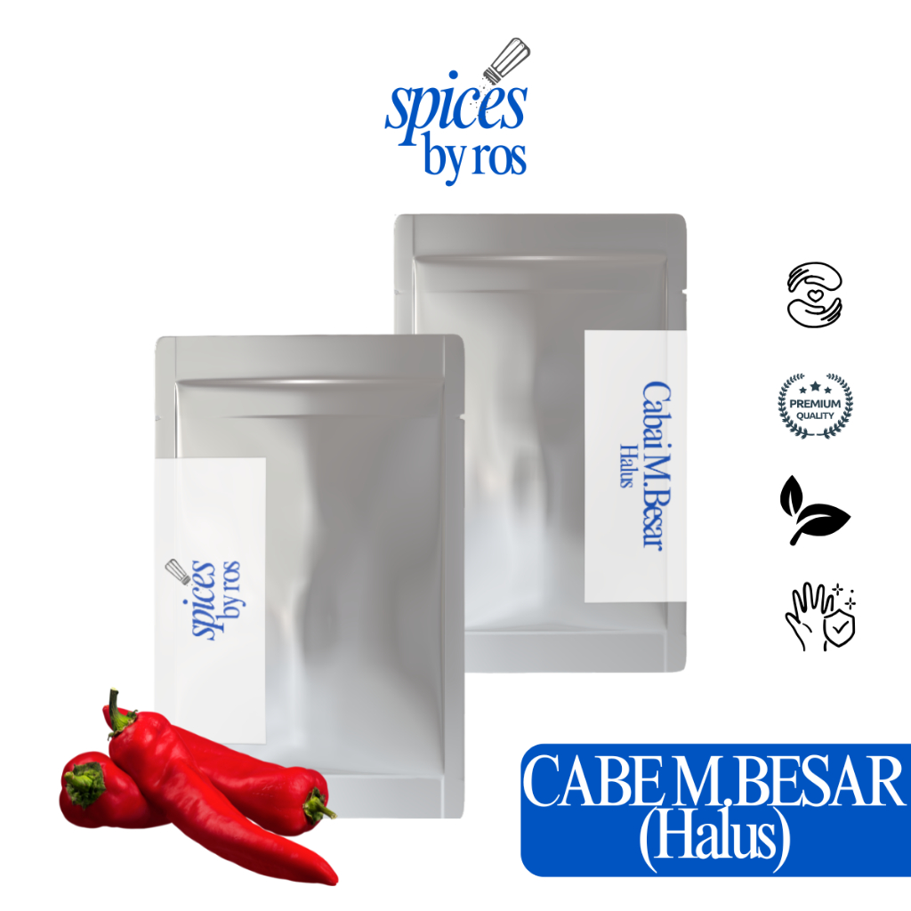 

Bumbu CABE MERAH BESAR CABAI MERAH BESAR HALUS GILING SAMBAL (PEDAS SEDIKIT) Halus Giling Premium | 100% Murni Tanpa MSG – Spices by Ros