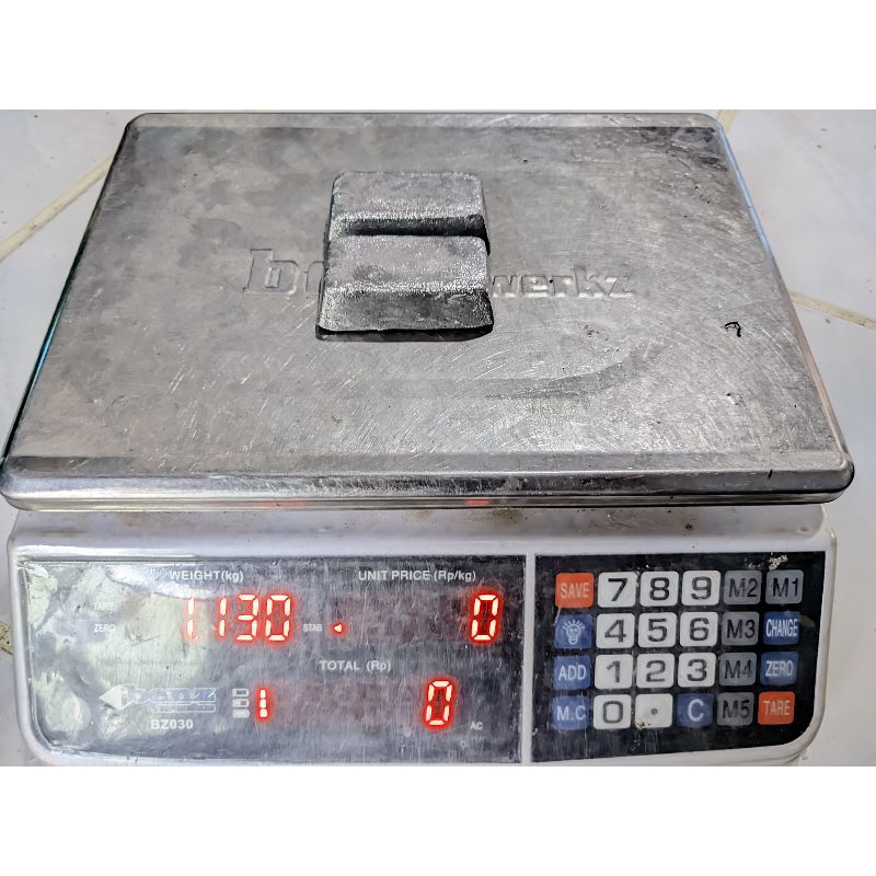 Jual timah batangan lunak murni 99,9% kemasan 1kg