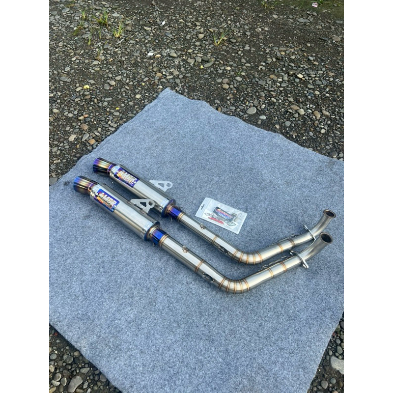 ( Grade B) knalpot amor merch tipe salemba slincer goldenblue all matic