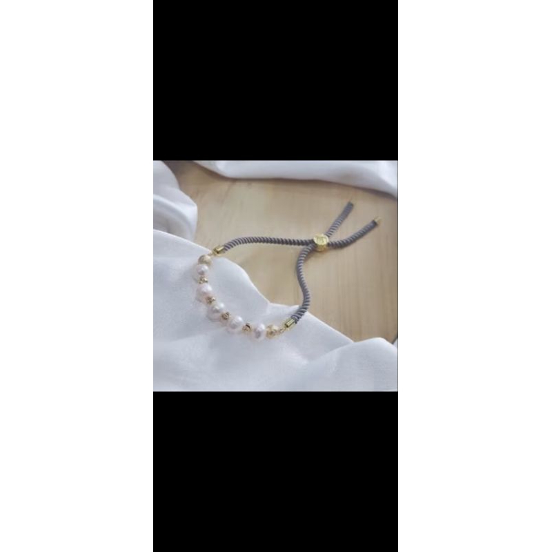 Gelang lapis emas mutiara air tawar asli lombok Gelang mutiara asli Gelang lapis emas Aksesoris muti