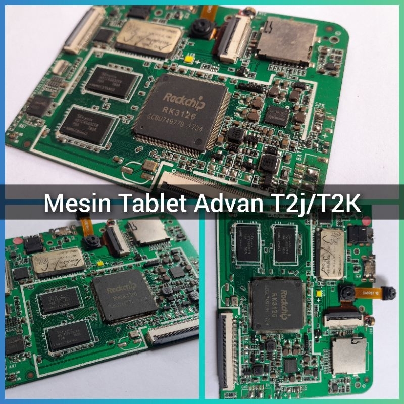 Mesin Mainboard Tablet Advan T2j/T2k Normal tested siap pasang