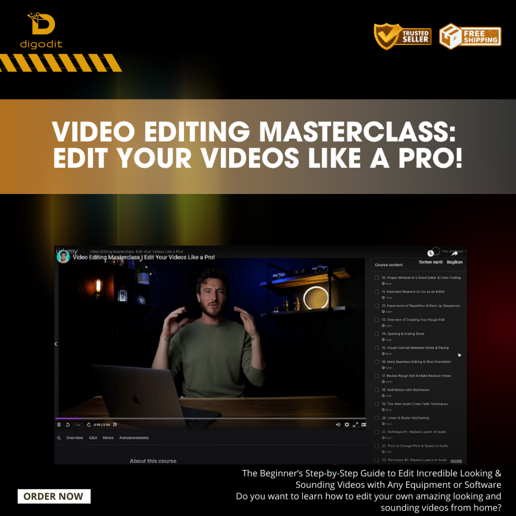 Video Editing Masterclass: Edit Your Videos Like a Pro