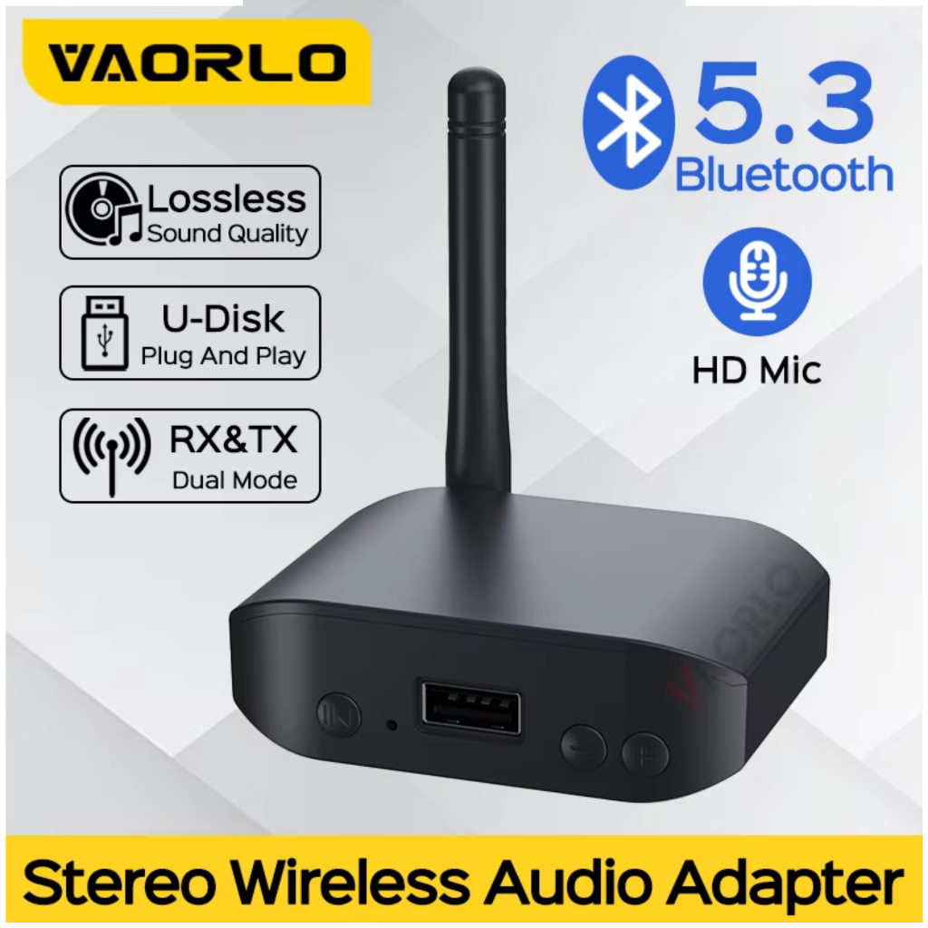 VAORLO Audio Adapter Bluetooth Transmitter Receiver USB 3in1 - B56