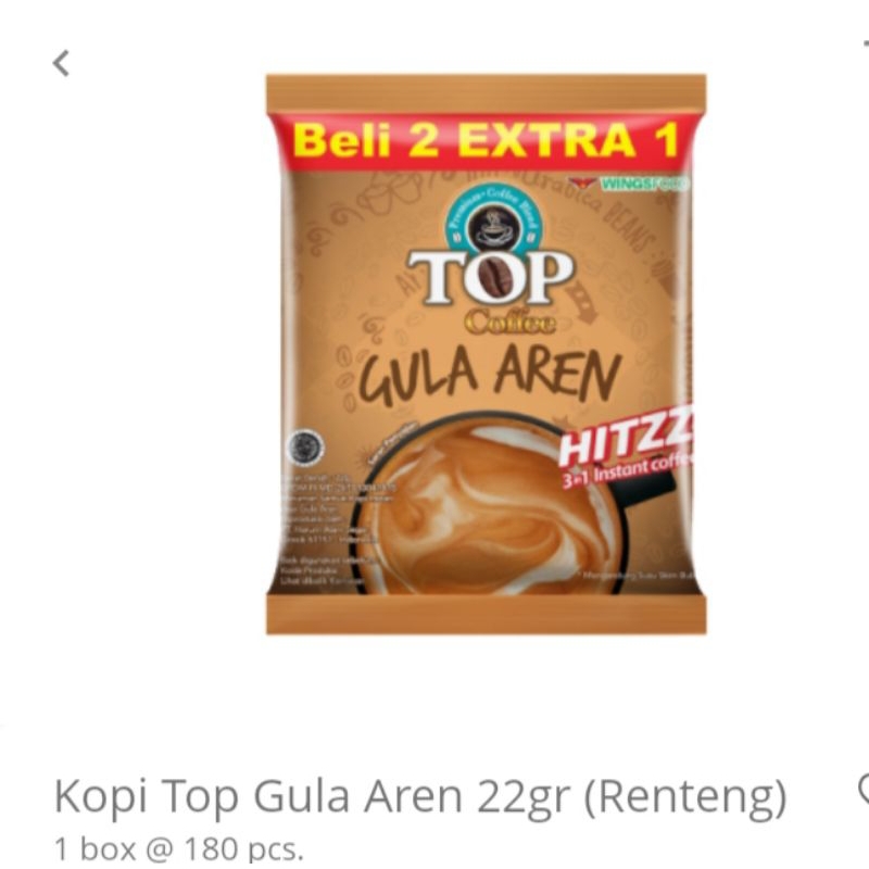 

KOPI BUBUK GULA AREN 1RENCENG ISI 15 PCS