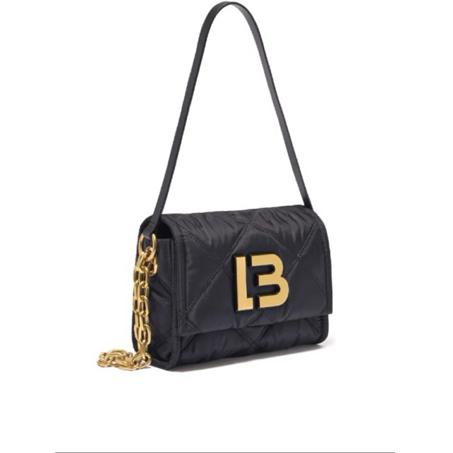 BYL Bimba Small Black Gold Padded Nylon Crossbody