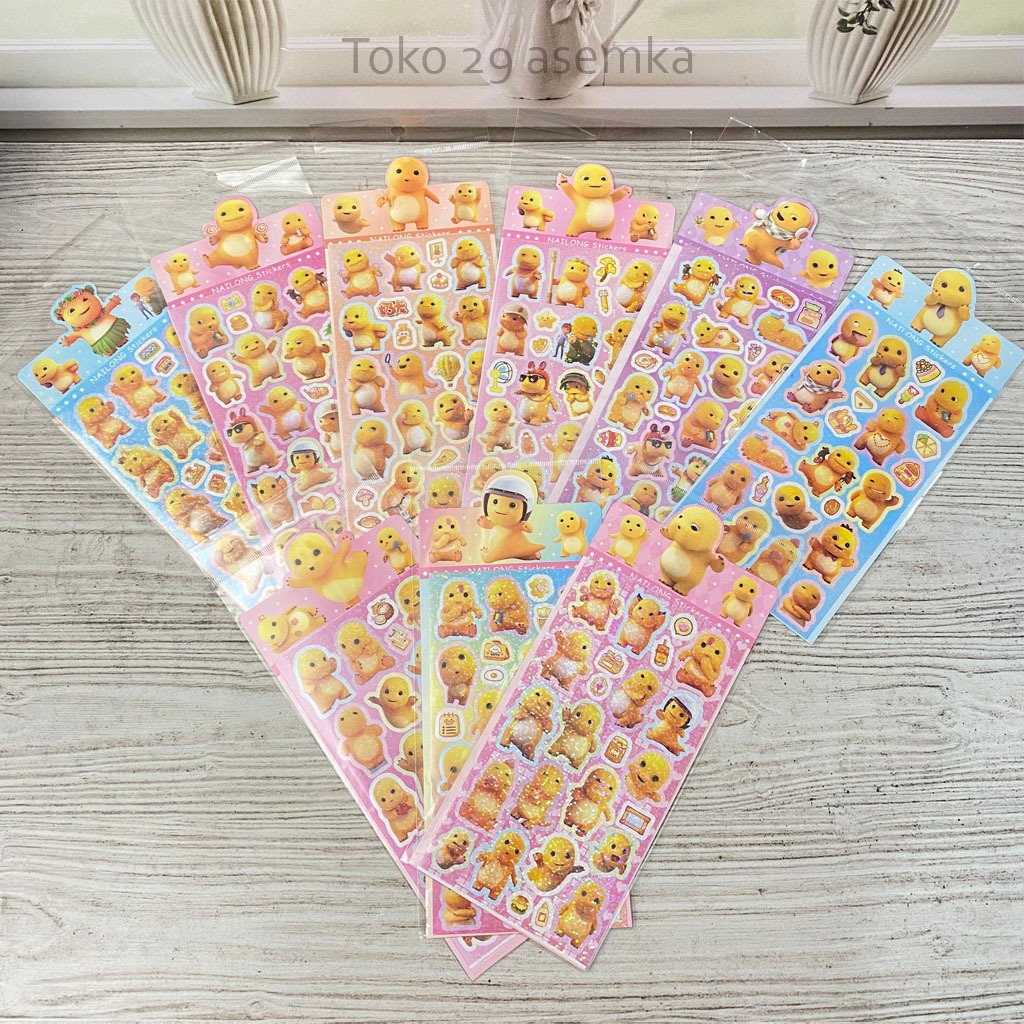 

STIKER 1 LEMBAR NAILONG DINO DM-20 ST-1856 Set Daily Manual Cute Pattern Decorative Tape Sticker