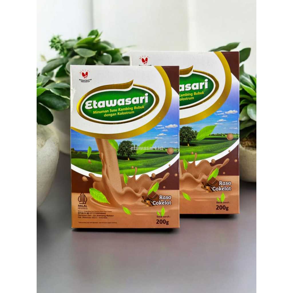 

Etawasari Paket 2 Box Susu Kambing Etawa Bubuk Dengan Kolostrum Etawasari Rasa Cokelat Goat Milk Premium