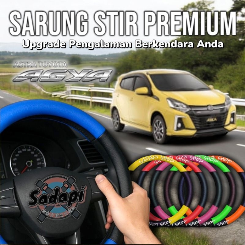 Sarung Stir Mobil Toyota Agya, Cover Stir Mobil
