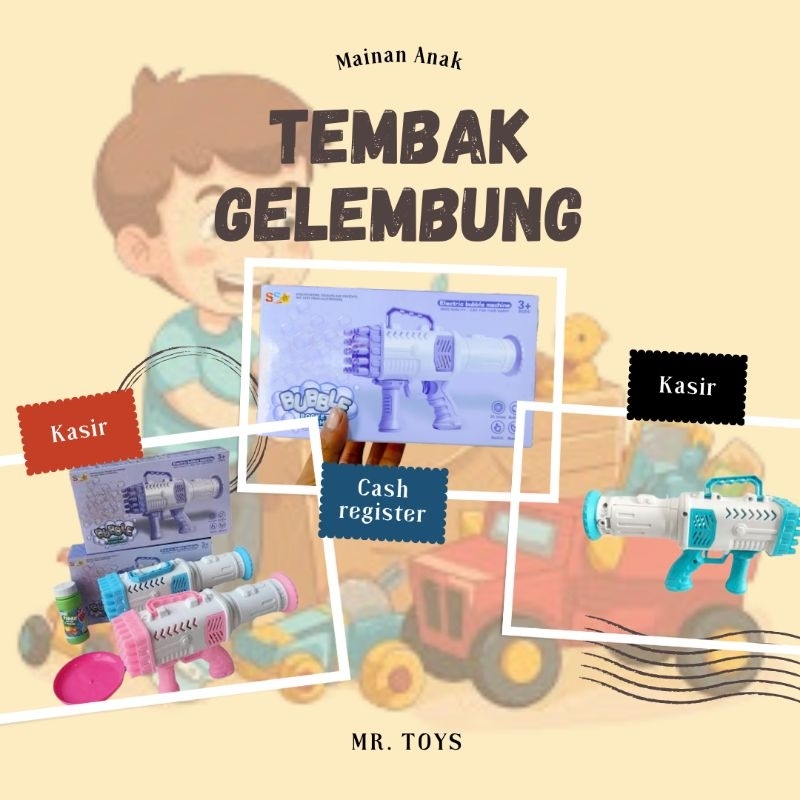 MAINAN BUBLE GUN angel bazooka / mainan tembak gelembung model bazooka