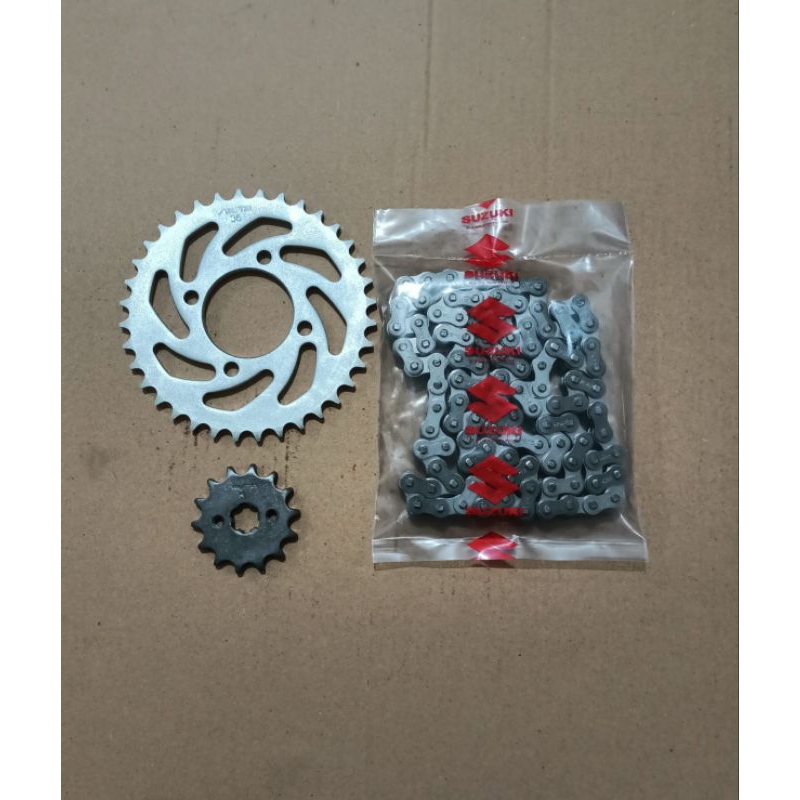 Gear Set Komplit & Rantai Suzuki Smash 110 Shogun 110/125