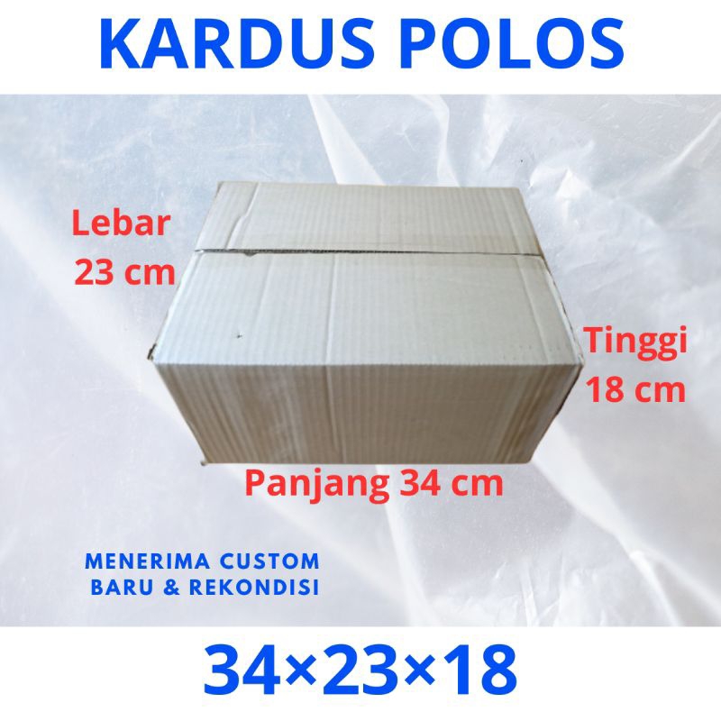 

kardus polos Uk. 34 × 23 × 18 cm 1 play