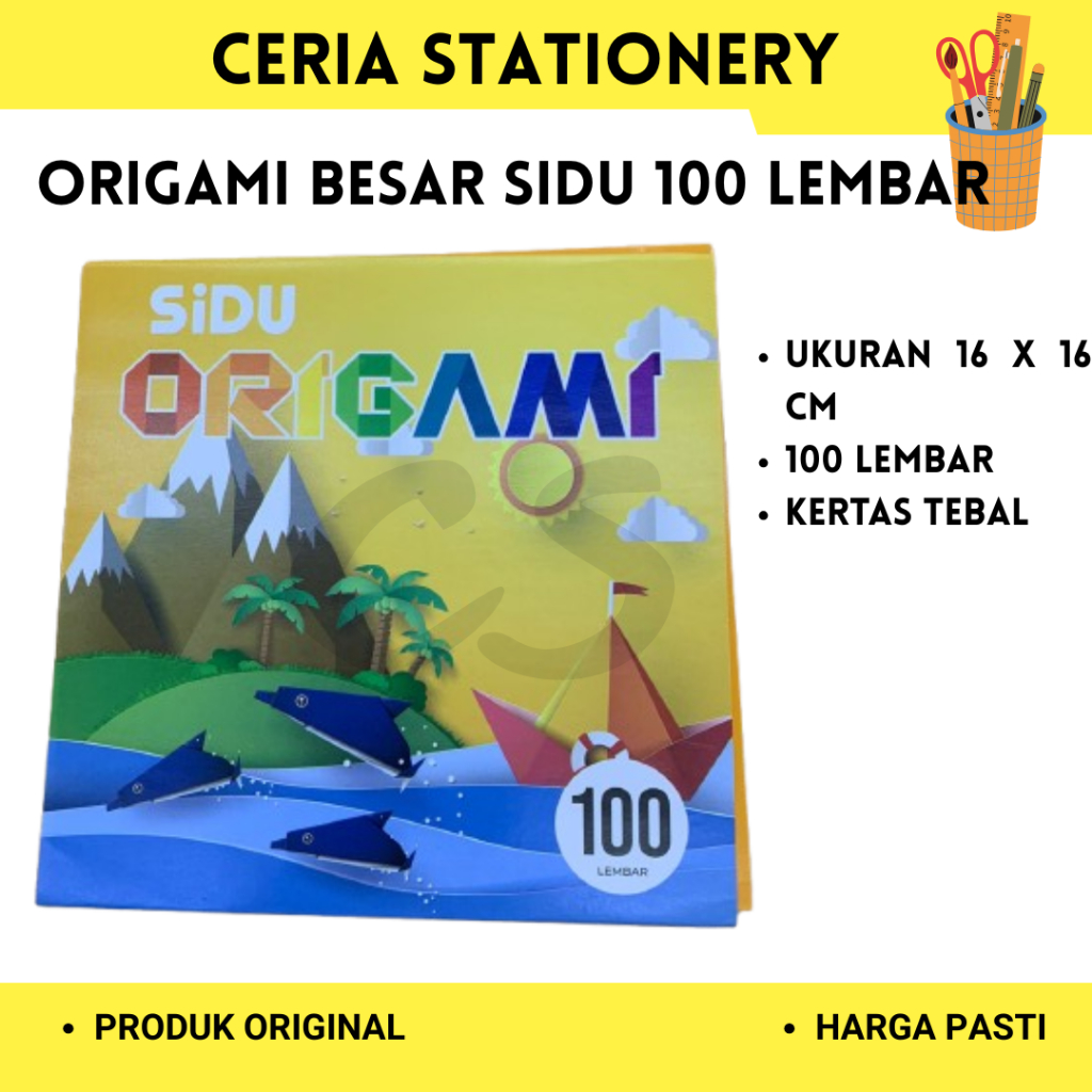 

Origami Besar Sidu 100 Lembar / Kertas Origami 16 x 16 Cm 100 Lembar