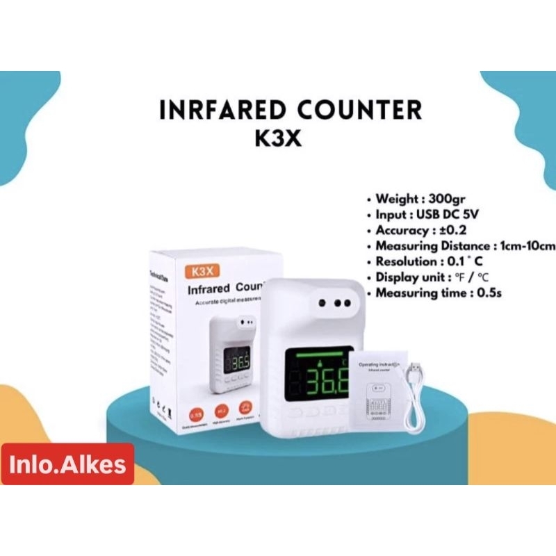 Infrared Counter K3X/Infrared K3X/Thermometer Infrared Dinding Tanpa Trifod