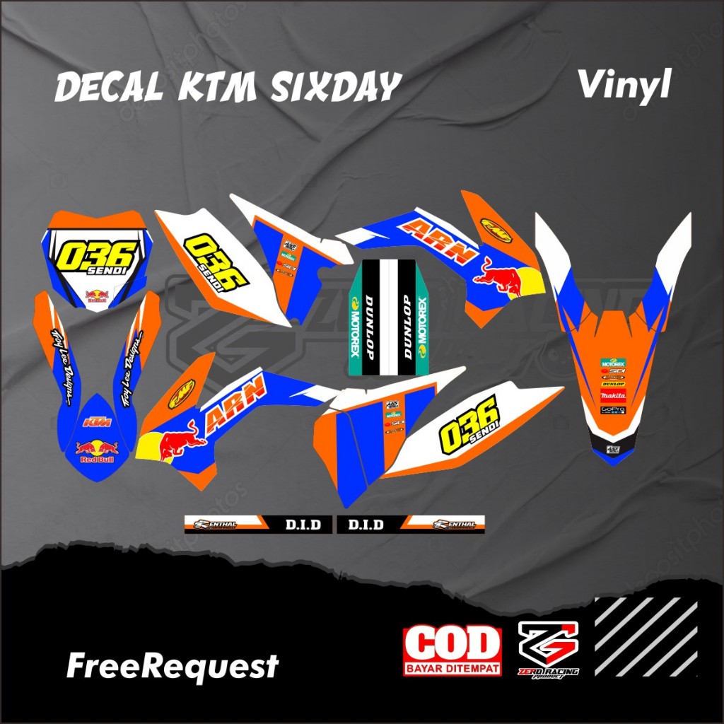 DECAL KTM SIXDAY DECAL KTM 250 KTM 85 FULL BODY STIKER KTM 250