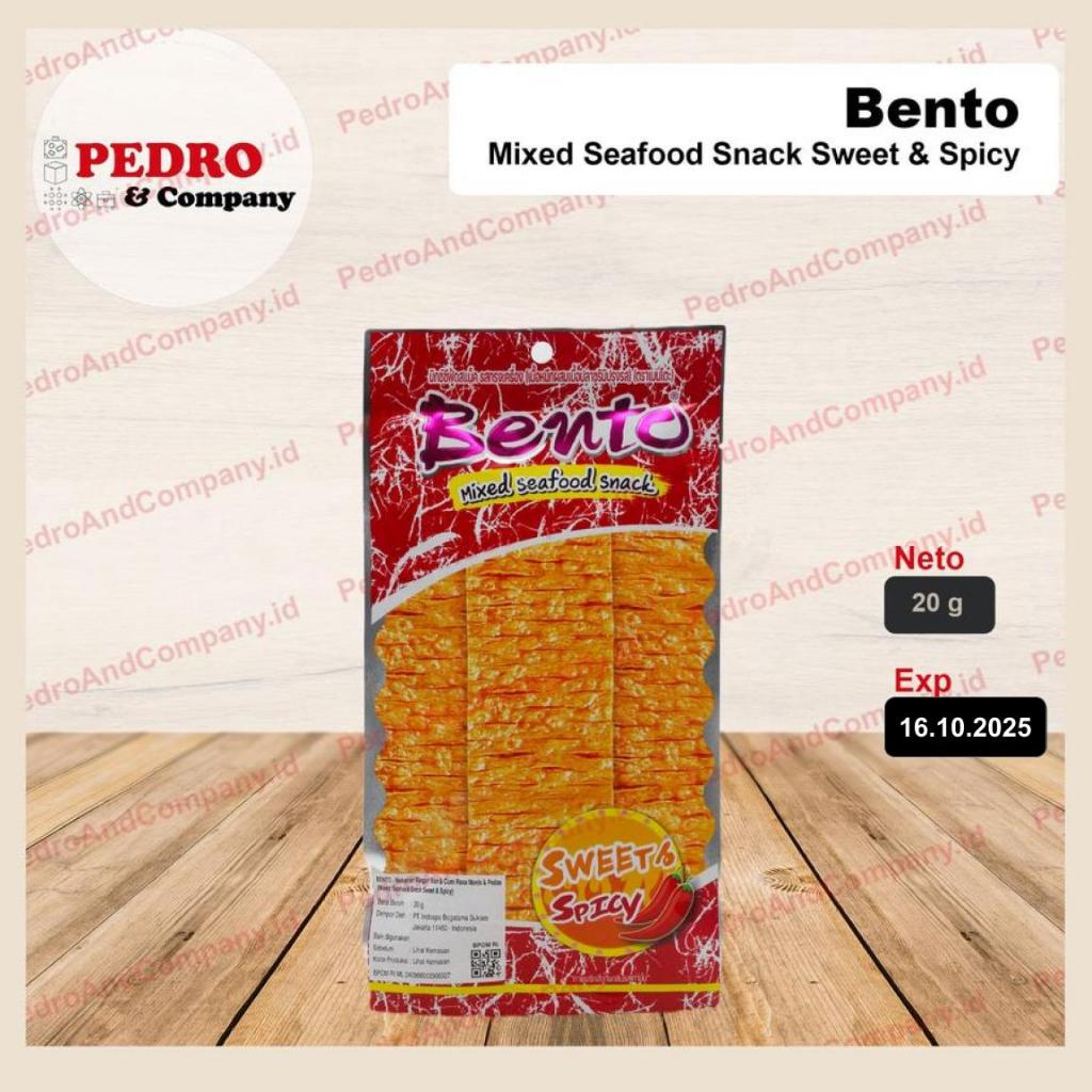 

Bento snack ikan cumi rasa manis pedas MERAH 24 gram