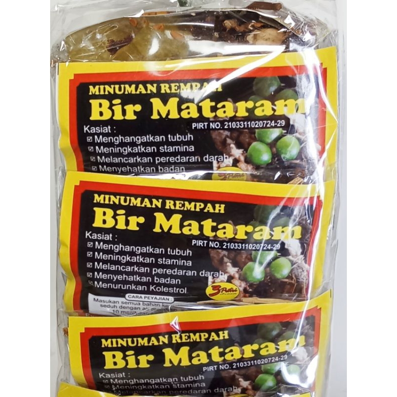 

MINUMAN REMPAH BIR MATARAM PACK ISI 10 BUNGKUS