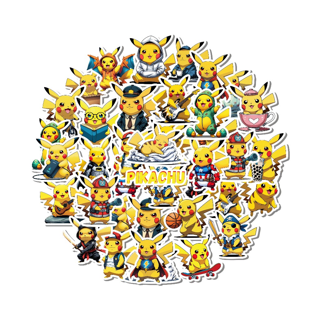 

Stiker Pikachu Anime Pokemon Sticker Mainan Edukasi Anak