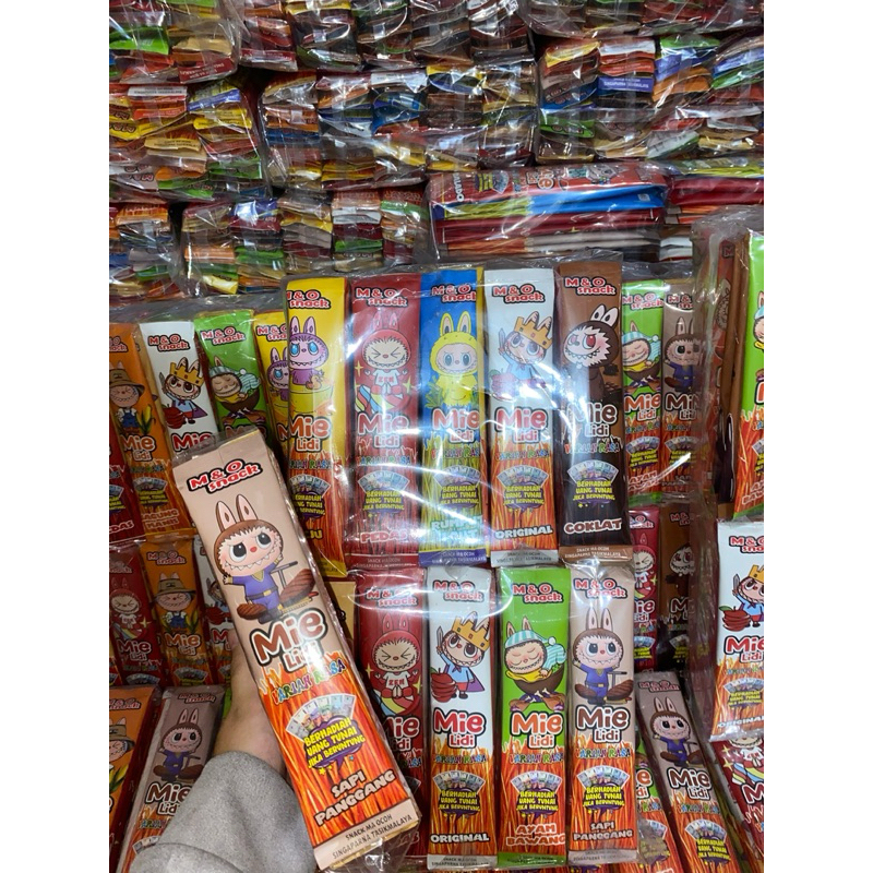 

MIE LIDI KARAKTER VIRAL murah laris M&O ECERAN 1000 VARIAN RASA ISI 12 halal mui