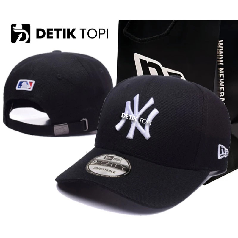 Topi NY Emas Black Gold Hitam Baseball MLB New York Navy Putih Merah White Blue Hijau Oren Loreng Pi