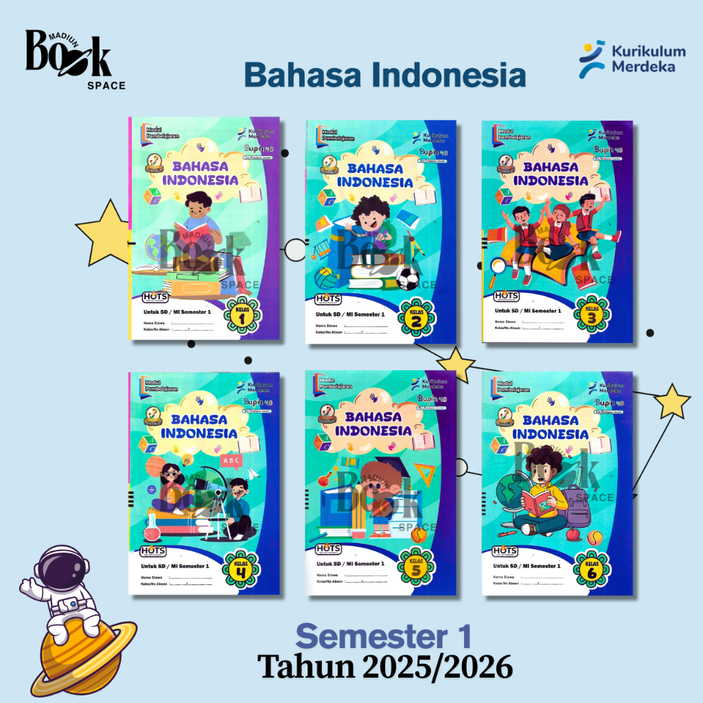 Lks SD Kelas 1 2 3 4 5 6 Bupin. Bahasa Indonesia Kurikulum Merdeka Semester 1 25-26 Original