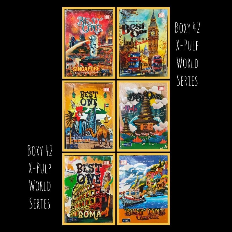 

BEST ONE World Series Buku Tulis ukuran B5 / Boxy isi 42 lembar (per pack isi 6 buku)