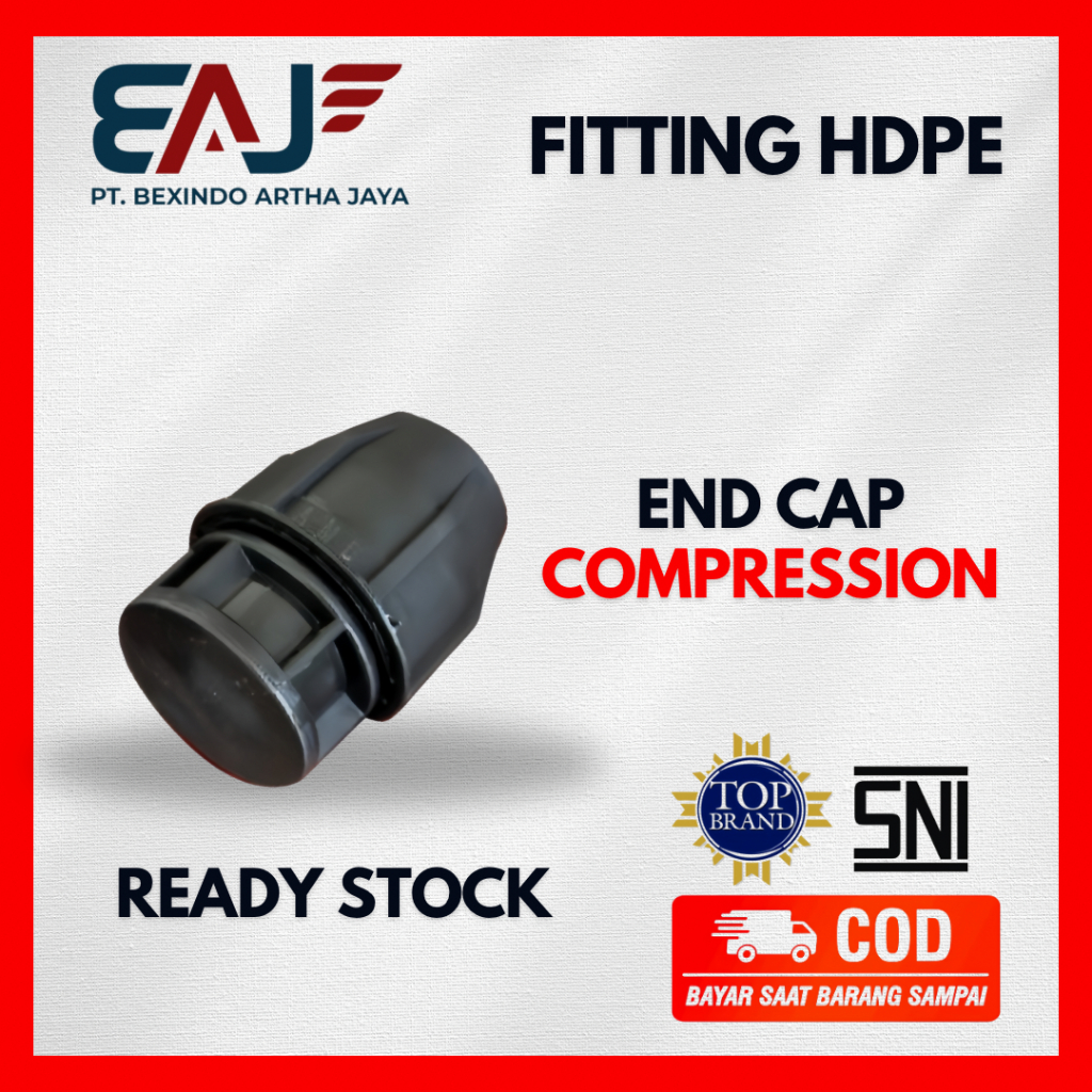 End Cap Pipa Hdpe Ukuran 2 Inch 63 mm | End Cap (DOP) Compression Fitting Pipa Hdpe