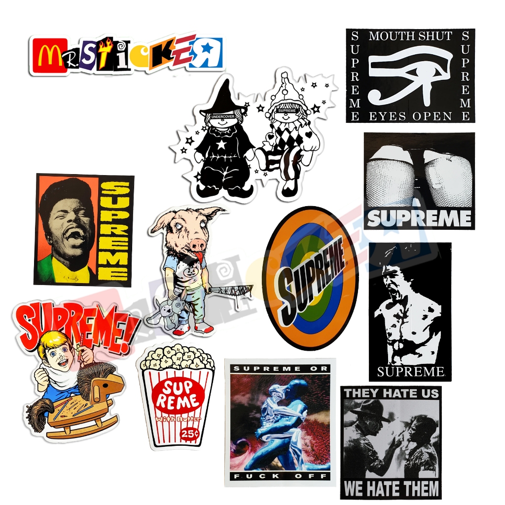

sticker supreme new york graphic logo stiker brucelee undercover sean cliver