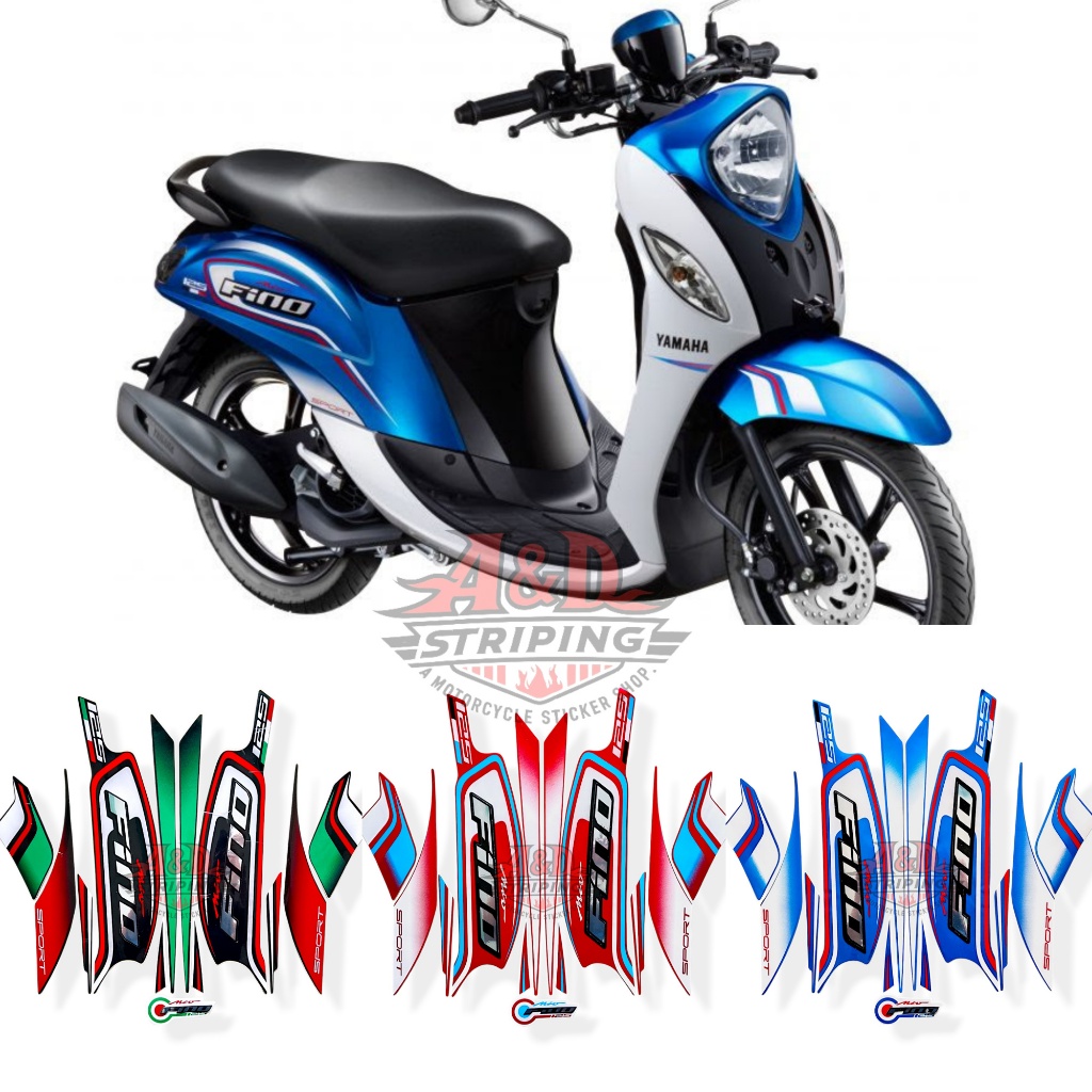 Stiker Striping Standar Set Motor Yamaha Mio Fino 125 Sporty 2016
