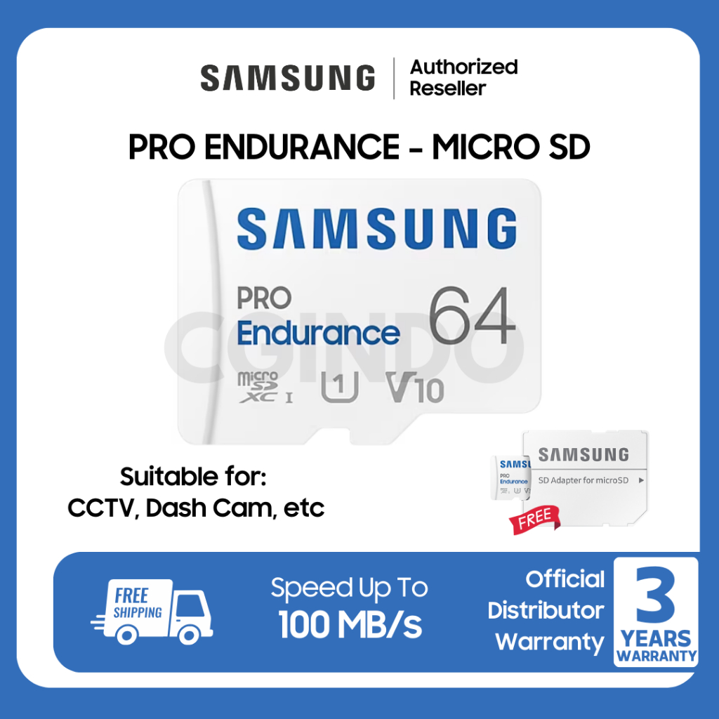 Samsung Microsd Pro Endurance 64GB 128GB 256GB MicroSDXC Memory Card - 64GB