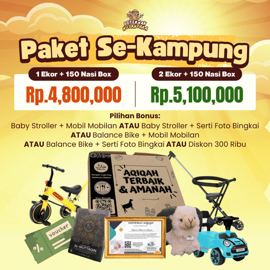 

Paket Aqiqah Bonus Souvenir - Paket Se-Kampung