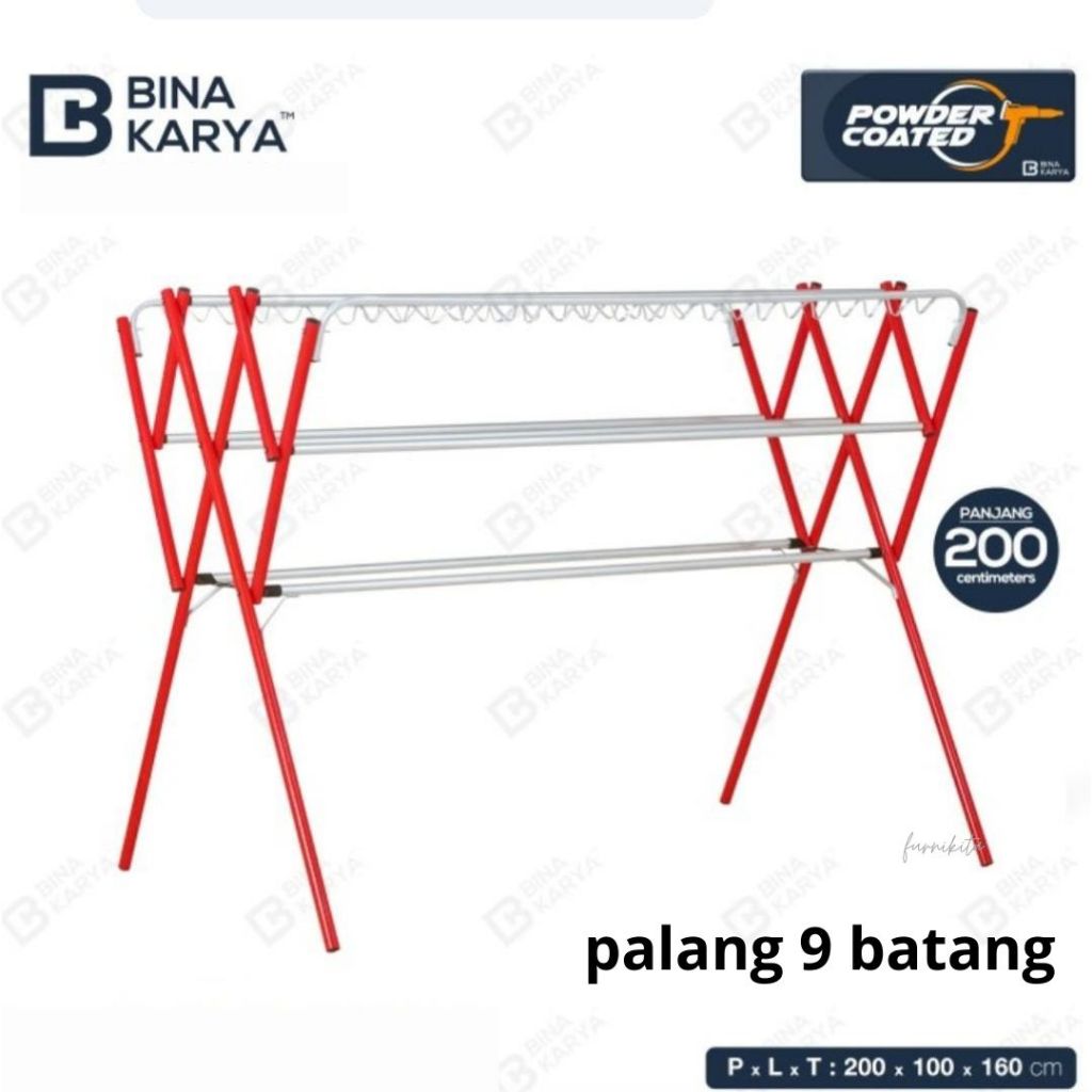 JEMURAN BAJU BESI JUMBO BINA KARYA POWDER COATED