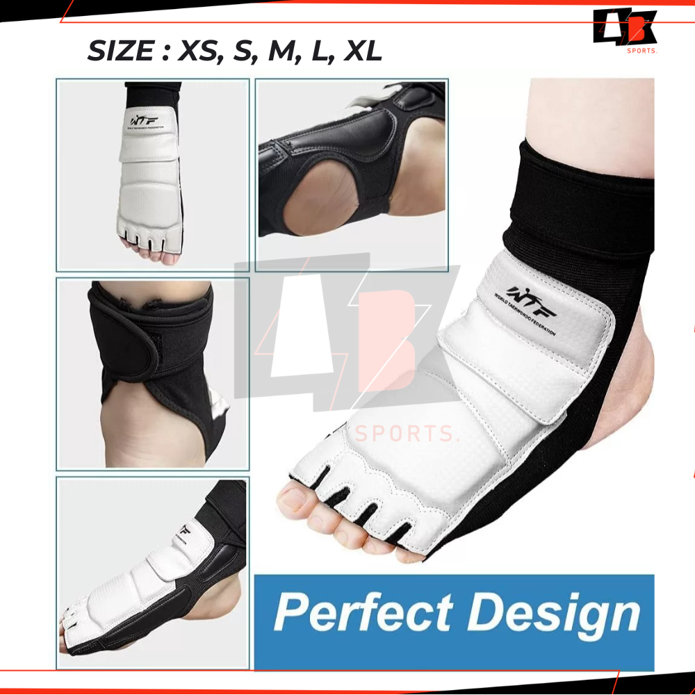ABSPORTS - WTF Sarung Kaki Taekwondo / Pelindung Kaki Taekwondo Moks Sarung Kaki Taekwondo Moks