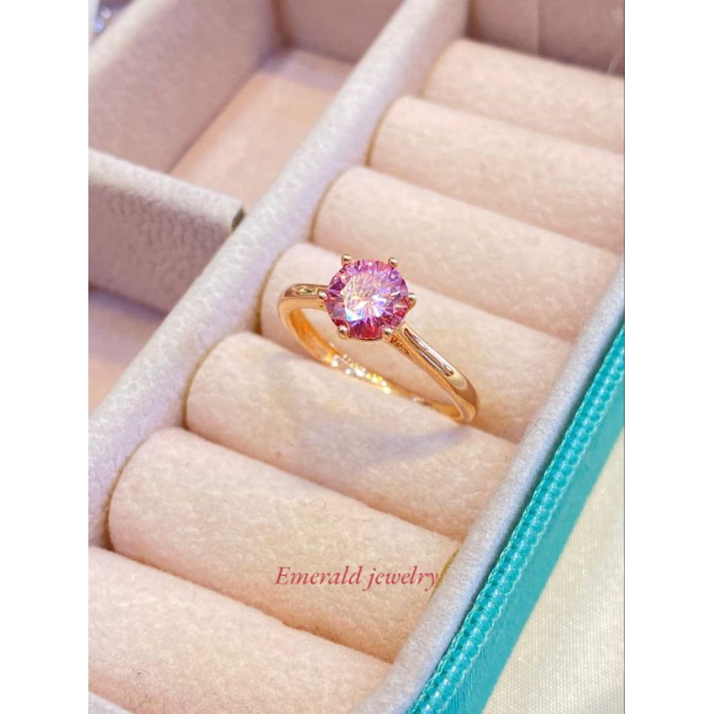 CINCIN MOISSANITE PERAK 925 DIAMOND PINK