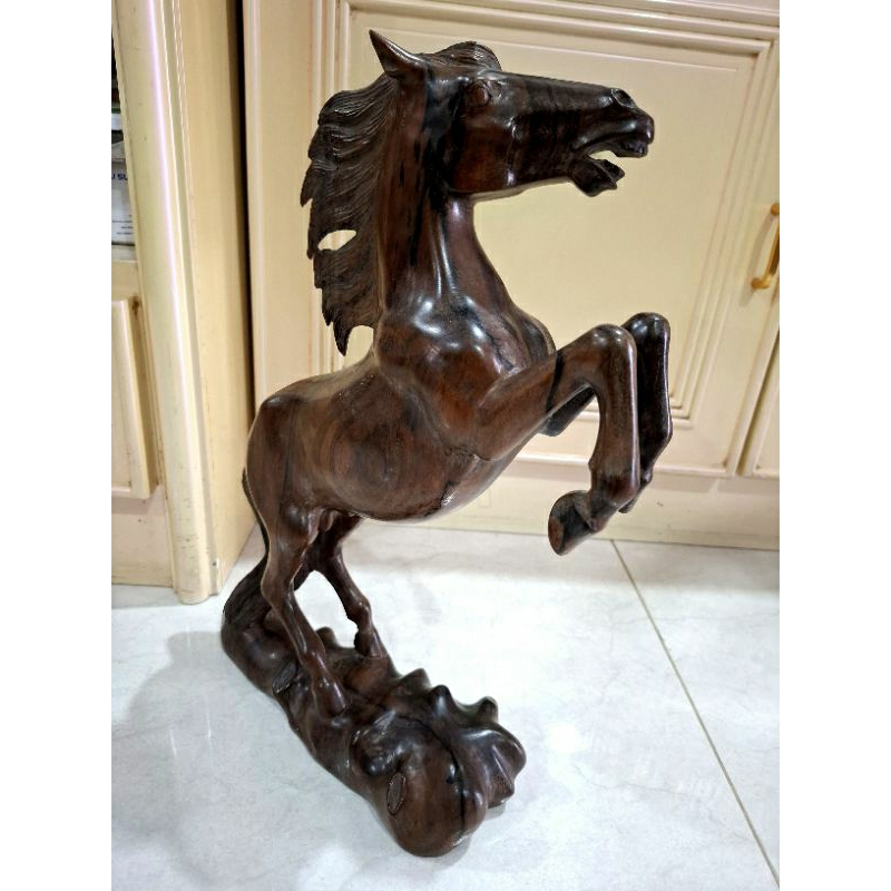 Patung Kuda Kayu/ Patung Kuda Kayu Berdiri/ Hiasan Patung Kuda Bagus/ Hiasan Bagus Patung Kuda Jingk