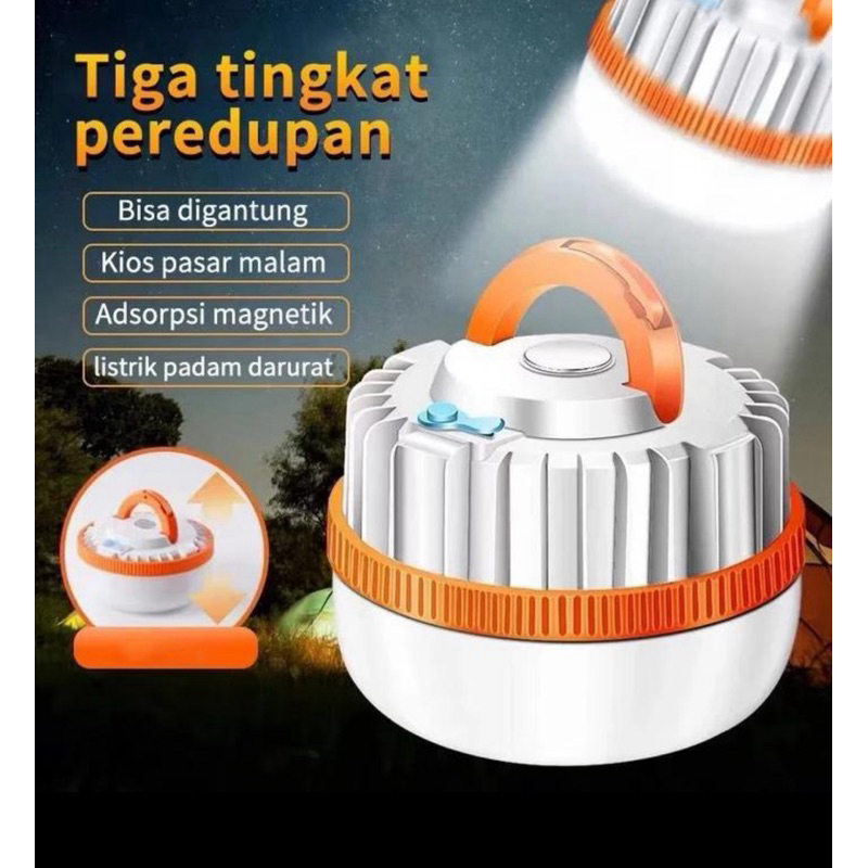 Lampu Emergency LED 400Watt Super Terang VIPOO Lampu Camping Multifungsi
